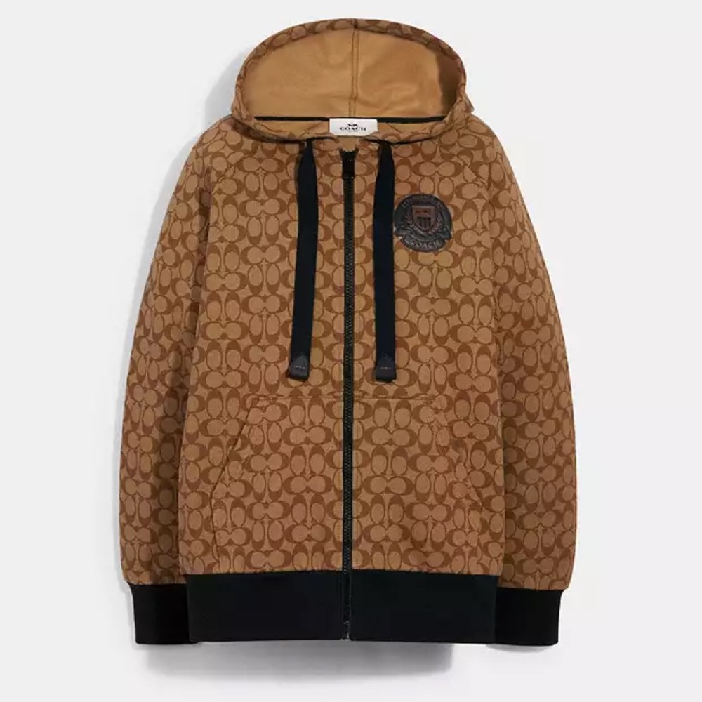 Signature COACH Zip Hoodie 🤎 ISO ONLY!